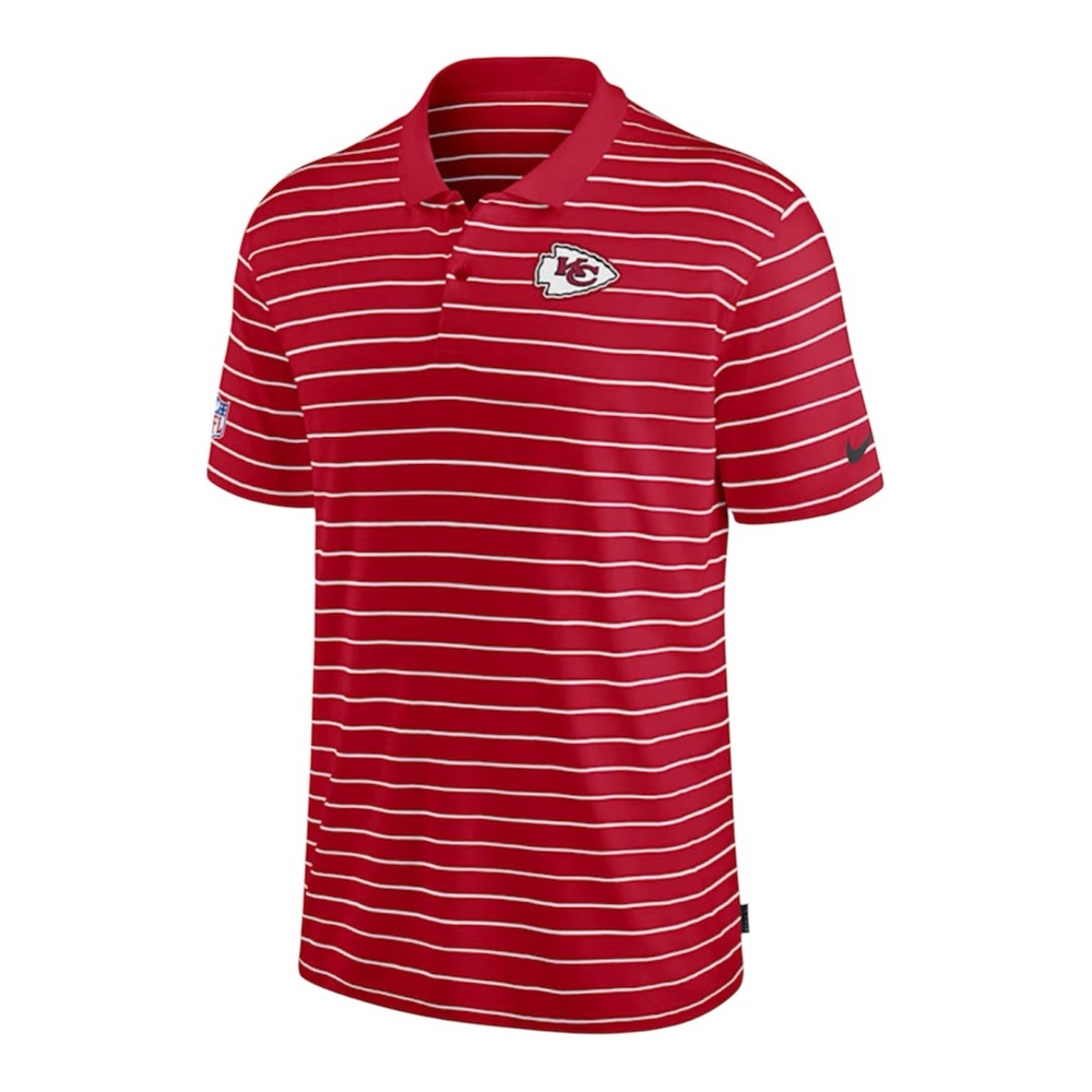 Nike On Field Kansas City Chiefs Football Red Dri Fit Polo Shirt Mens 2XL